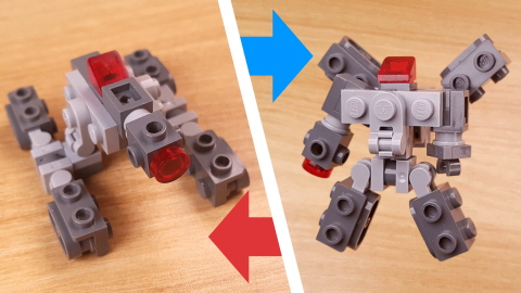 Micro manta tank type transformer robot - Mega shot (similar to Megatron)
 3 - transformation,transformer,LEGO transformer