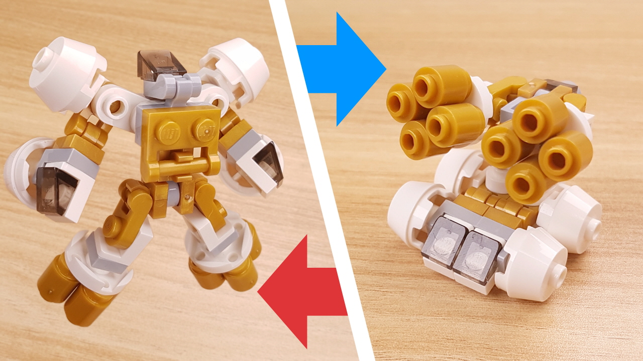 Micro anti-aircraft gun transformer mech - Panzer X
 0 - transformation,transformer,LEGO transformer