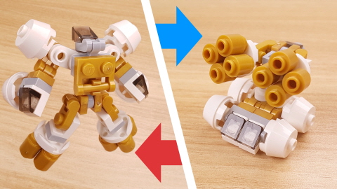 Micro anti-aircraft gun transformer mech - Panzer X
 5 - transformation,transformer,LEGO transformer