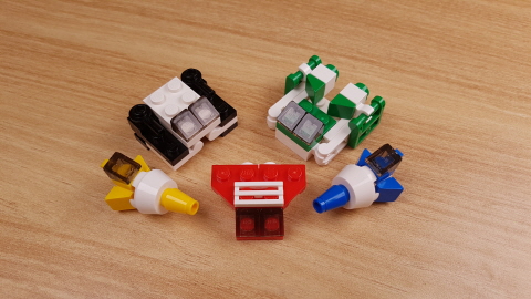 Micro 5 vehicles combiner robot 'Mega Fighter'(similar to Power Ranger's Megazord)
 2 - transformation,transformer,LEGO transformer