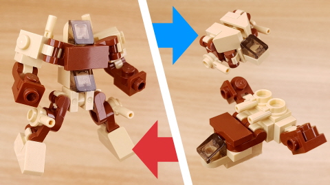 Micro combiner transformer mech - Cliffhanger 
 5 - transformation,transformer,LEGO transformer