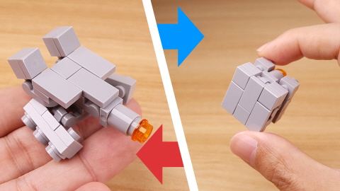 Micro cube type cannon tank transformer mech - Cunnon
 4 - transformation,transformer,LEGO transformer