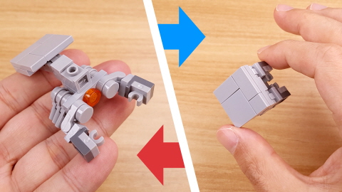 Micro cube type lobster transformer mech - Cubster
 3 - transformation,transformer,LEGO transformer