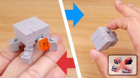 Micro brick easy to build turtle - cube transformer mech - Cutle 2
 3 - transformation,transformer,LEGO transformer