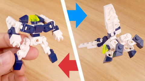 Micro brick easy to build 4 legged animal transformer mech - Wing TIger
