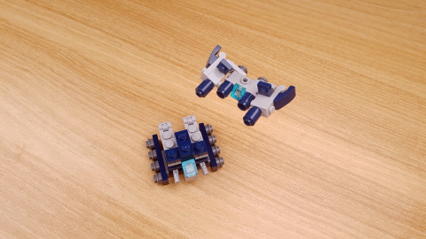 Micro brick easy to build combiner transformer mech - Blue Snow
 1 - transformation,transformer,LEGO transformer