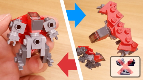 Micro brick Condor transformer mech - Redcon
 3 - transformation,transformer,LEGO transformer