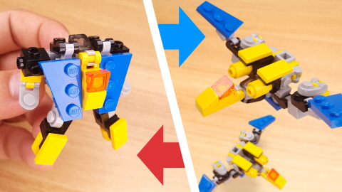 Micro brick Pteranodon transformer mech - Heavy Wings
