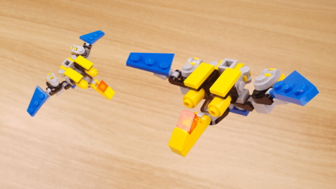 Micro brick Pteranodon transformer mech - Heavy Wings
 1 - transformation,transformer,LEGO transformer