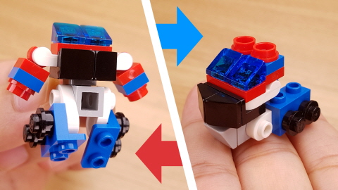 Micro brick trailer truck transformer mech - Trailer Boy
 4 - transformation,transformer,LEGO transformer