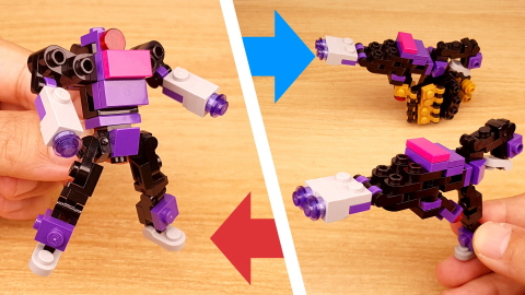 Micro brick transformer mech - Double Shot (similar to Shockwave)
 3 - transformation,transformer,LEGO transformer