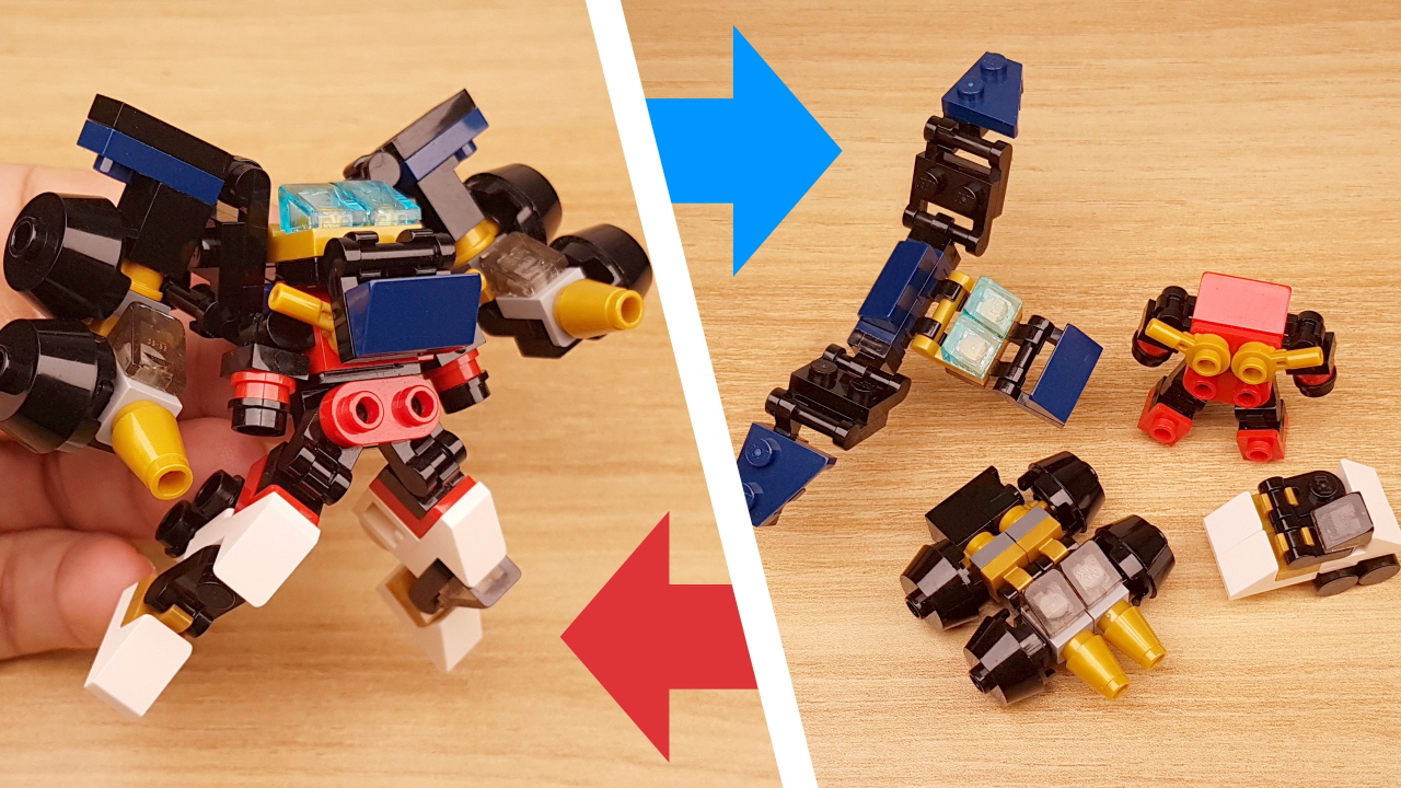Micro brick simple transformer combiners mech - Extremmmer (similar to ultra combo ninja mech)
 0 - transformation,transformer,LEGO transformer