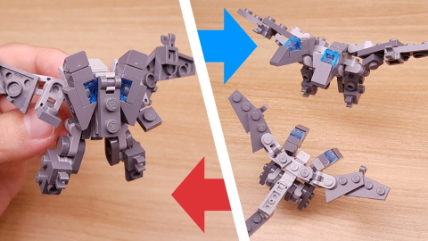 Micro brick transformer mech - Twin Heads
