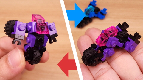 Micro brick Motorcycle transformer mech - Bikey (similar to Chromia)
 3 - transformation,transformer,LEGO transformer