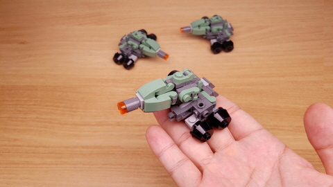 Micro LEGO brick cannon tank transformer mech - Monster Gun
 1 - transformation,transformer,LEGO transformer