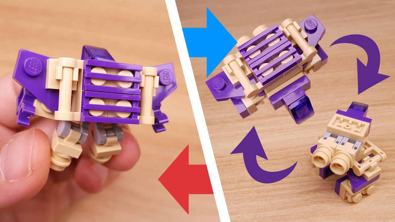 Micro LEGO brick Triple Changer transformer mech - Wing Tank
 0 - transformation,transformer,LEGO transformer
