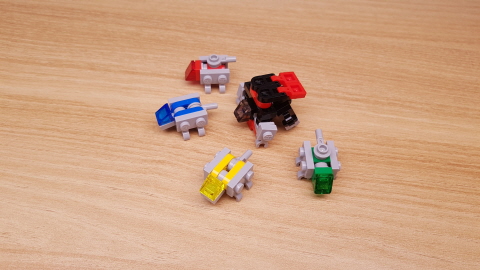 Micro LEGO brick lion combiners transformer mech - Lion V mini
 1 - transformation,transformer,LEGO transformer