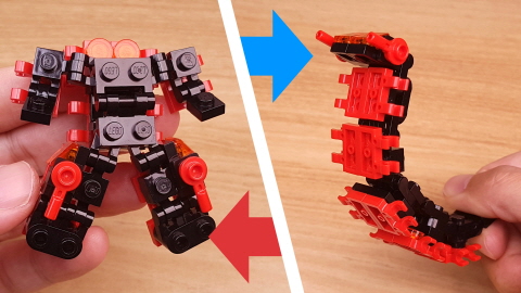 Micro LEGO brick Centipede transformer mech - Centy
 5 - transformation,transformer,LEGO transformer