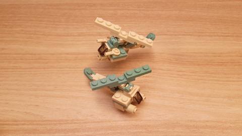 Micro LEGO brick helicopter combiner mech - Dual Chopper
 1 - transformation,transformer,LEGO transformer