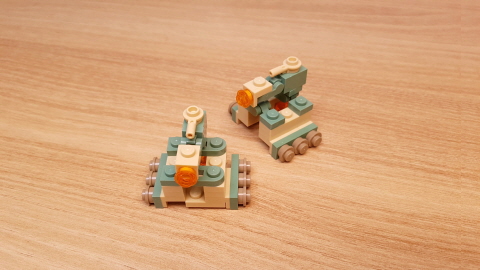 Micro LEGO brick tank combiner mech - Dual Tank
 1 - transformation,transformer,LEGO transformer