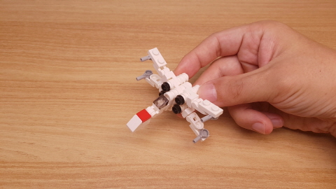 Micro LEGO brick space fighter jet transformer mech - X shooter (similar to X-wing)
 4 - transformation,transformer,LEGO transformer