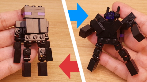 Micro LEGO brick monster mob transformer mech - Lastman (similar to Enderman)
 3 - transformation,transformer,LEGO transformer