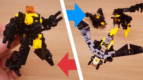 Micro LEGO brick hornet / bee transformer mech - Death Hornet
 8 - transformation,transformer,LEGO transformer