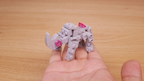 Micro LEGO brick Rhino transformer mech - FortRhino (similar to Rhinox)
 2 - transformation,transformer,LEGO transformer