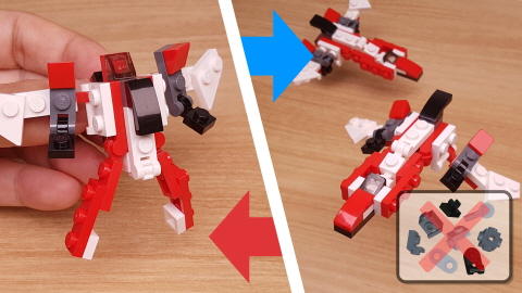 Micro LEGO brick fighterjet transformer mech - Thunder Jet
 3 - transformation,transformer,LEGO transformer