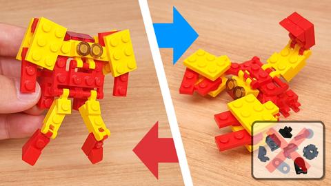 Micro LEGO brick scorpion transformer mech - Big Hand
