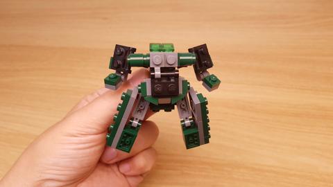 Micro LEGO brick tank transformer mech - Armored Steel (similar to Brawl)
 2 - transformation,transformer,LEGO transformer