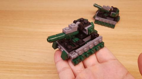 Micro LEGO brick tank transformer mech - Armored Steel (similar to Brawl)
 3 - transformation,transformer,LEGO transformer