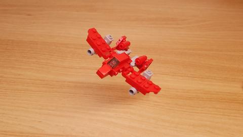 Micro LEGO brick fighter jet transformer mech - Red Sky (similar to PowerGlide)
 1 - transformation,transformer,LEGO transformer