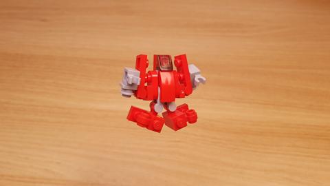 Micro LEGO brick Fighter Jet transformer mech - Red Sky mini
 2 - transformation,transformer,LEGO transformer