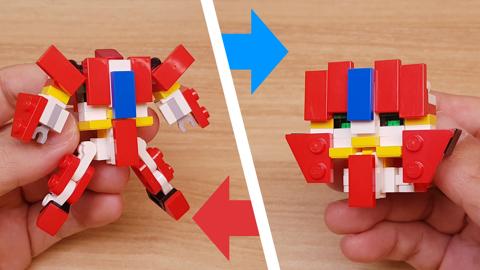 Micro LEGO brick transformer mech - Giant Head
 3 - transformation,transformer,LEGO transformer