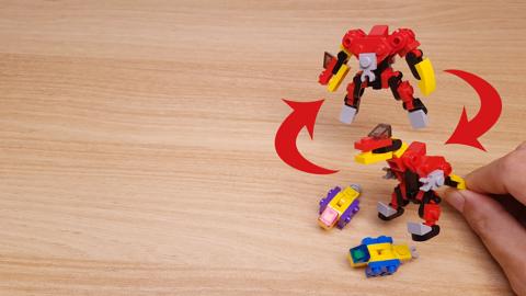 Micro LEGO brick dinosaurs combiner transformer mech - Dino Combo
 1 - transformation,transformer,LEGO transformer