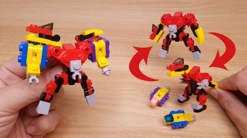 Micro LEGO brick dinosaurs combiner transformer mech - Dino Combo
 3 - transformation,transformer,LEGO transformer