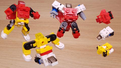 Micro LEGO brick fighter jet combiner transformer mech - Gotcha 3
 2 - transformation,transformer,LEGO transformer