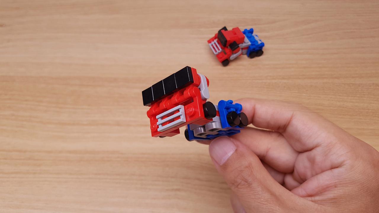 Micro LEGO brick fighter trailer truck transformer mech - Jumbo Truck
 2 - transformation,transformer,LEGO transformer