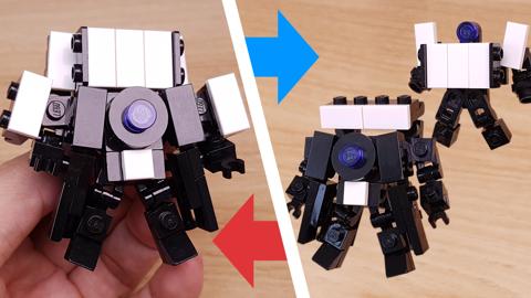 Micro LEGO brick TV transformer mech - Mr. Television
 5 - transformation,transformer,LEGO transformer