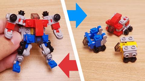 Three Cars Combine into an Awesome Battle Robot! - Ride 3!
 3 - transformation,transformer,LEGO transformer
