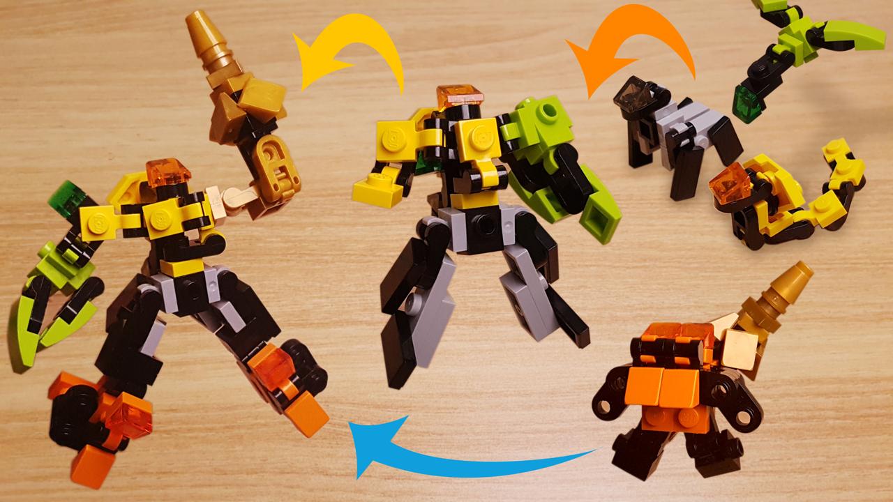 Micro LEGO brick animals combiner transformer mech - Wild Fang Omega #LEGO #MOC #transformers
 0 - transformation,transformer,LEGO transformer