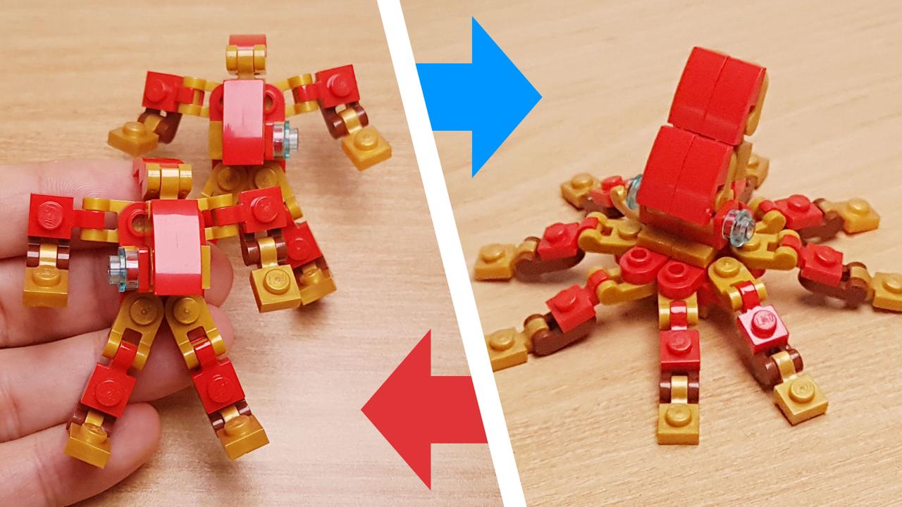 Mini LEGO brick Kraken robot Krrraken! #LEGO #MOC #レゴ #レゴ変形ロボ #レゴ作り方 #레고변신로봇
 0 - transformation,transformer,LEGO transformer