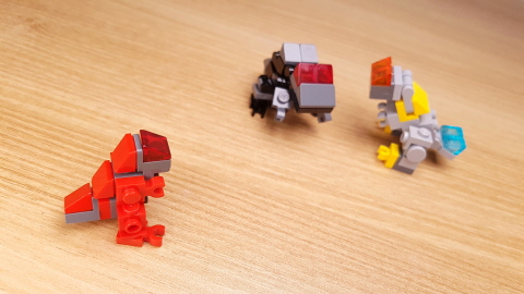 Micro sized T-Rex(Tyrannosaurus) (similar with Godzilla)
 2 - transformation,transformer,LEGO transformer