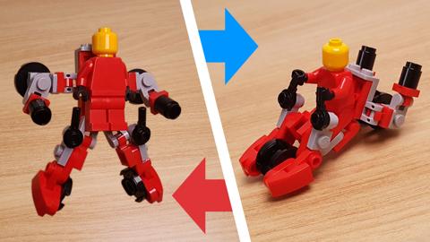 Mini LEGO brick Motorcycle robot Mecha-rider! #LEGO #MOC #レゴ #レゴ変形ロボ #レゴ作り方 #레고변신로봇
 3 - transformation,transformer,LEGO transformer