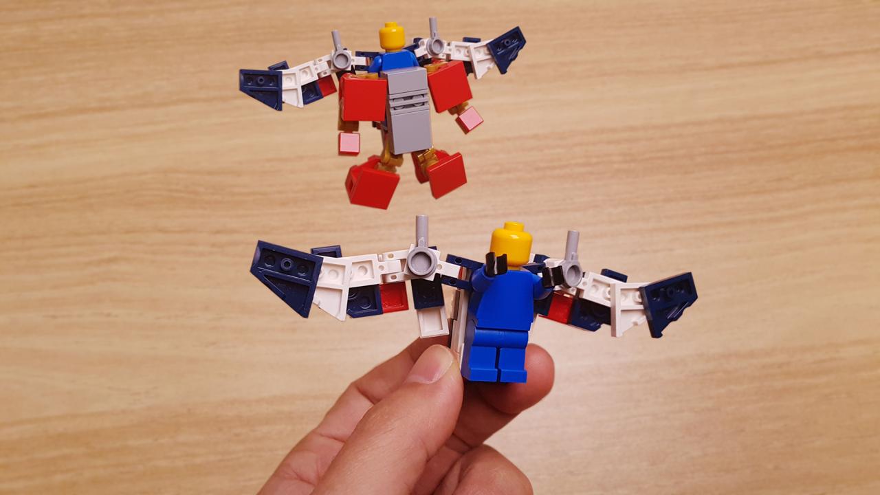 Mini LEGO brick Briefcase Suit robot Herobox NO.2! #LEGO #MOC #hero
 1 - transformation,transformer,LEGO transformer