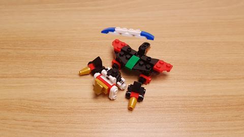 Micro LEGO brick 5 combiner transformer mech - Super Aslan (similar to GaoGaiGar)
 1 - transformation,transformer,LEGO transformer