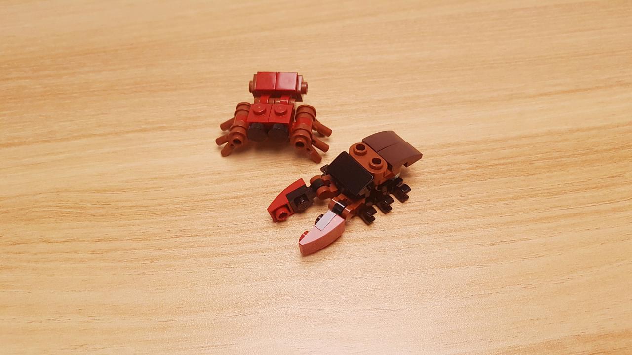 Mini LEGO brick The Fusion Robot of a Spider and a Stag Beetle robot mini Real Nature! #LEGO #MOC #レゴ #レゴ変形ロボ #レゴ作り方 #레고변신로봇
 2 - transformation,transformer,LEGO transformer