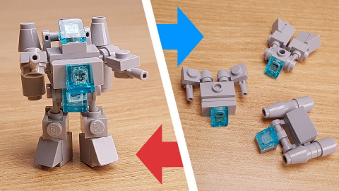 Gray Jets - Micro sized Combiner Transformer Robot 
 7 - transformation,transformer,LEGO transformer