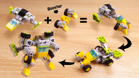 Sports car, fighter jet and robot triple changer transformer mecha (similar to Springer) - Jumper
 8 - transformation,transformer,LEGO transformer